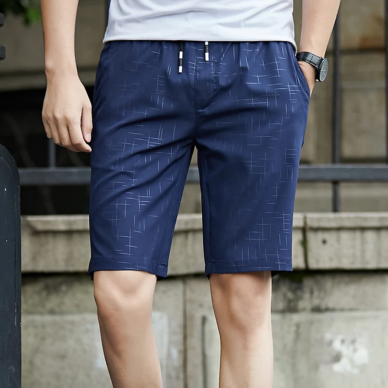 new drawstring knee length casual shorts men leisure summer beach