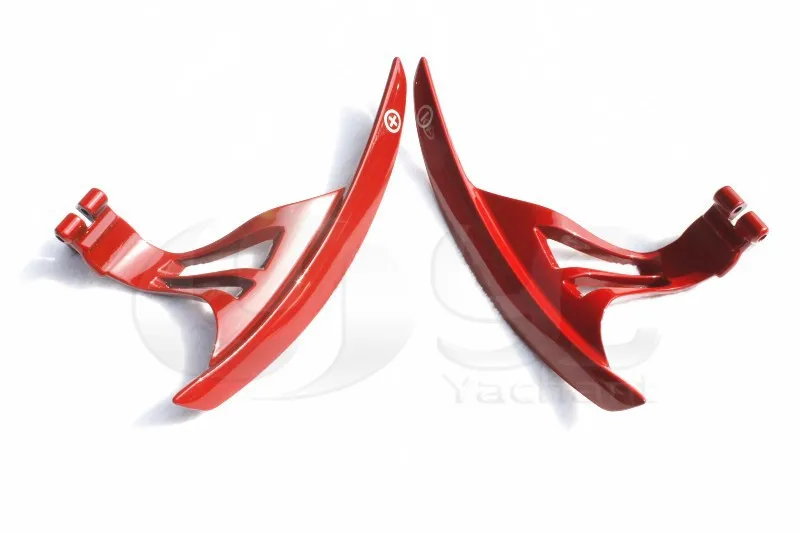 2008-2013 Nissan R35 GTR AutoTecknic Style Lengthened Shift Paddle Glossy Red (1)
