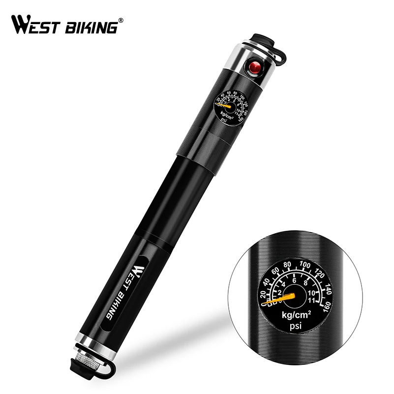 Buy WEST BIKING Portable Bicycle Pump 160Psi High