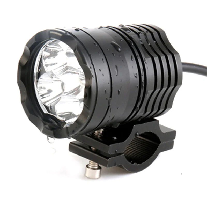 FADUIES Pair 60W Motorcycle Bicycle LED Fog lights Auxiliary driving Lamp Motorbike High Brightness 6000K White +Switch (9)
