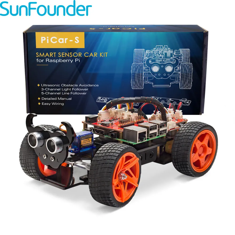 Buy SunFounder Raspberry Pi 3 Smart Robot Car Kit PiCarS Line