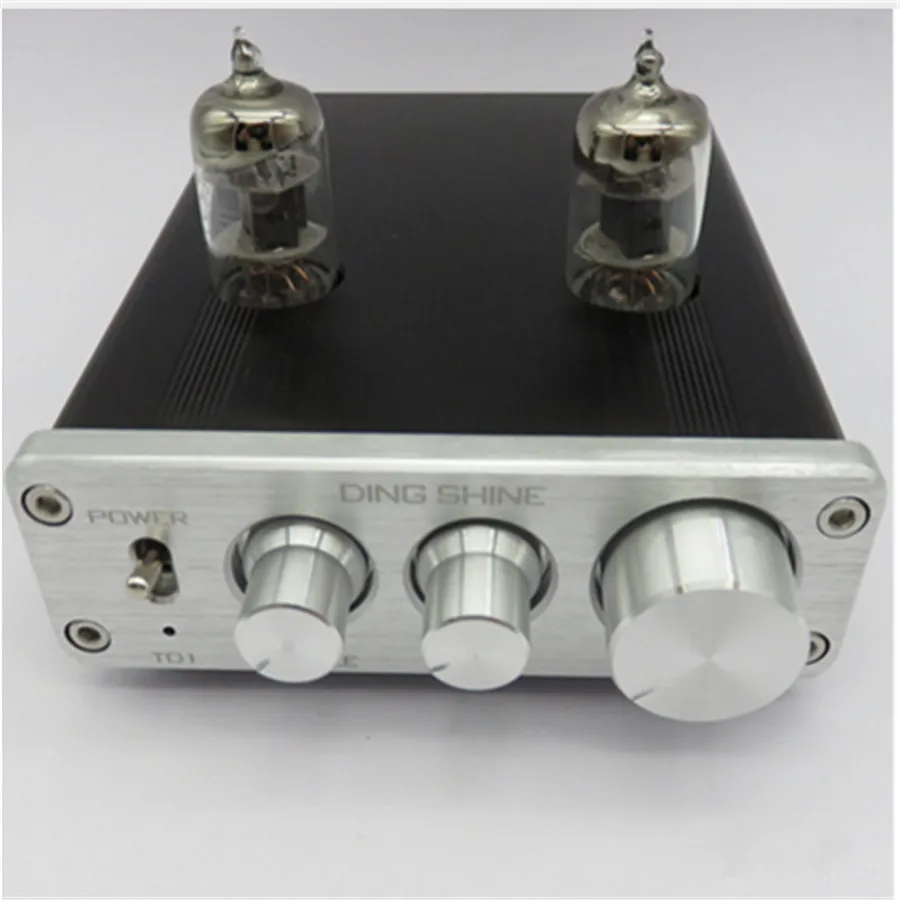 

Silver / Black DC12V HIFI 6J1 Tube Preamp amplifier valve Audio Preamplifier Dual Channel Treble Bass with NE5532 tone