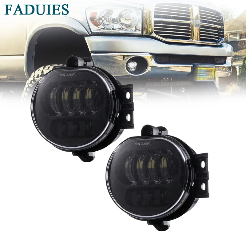 Светодиодсветодиодный Противотуманные фары FADUIES 63 Вт сменные для 2002 2009 Dodge Ram 1500