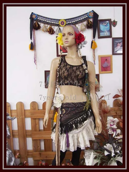 

Belly Dance Lace Top Lace Belly Danc Vest Top DE11