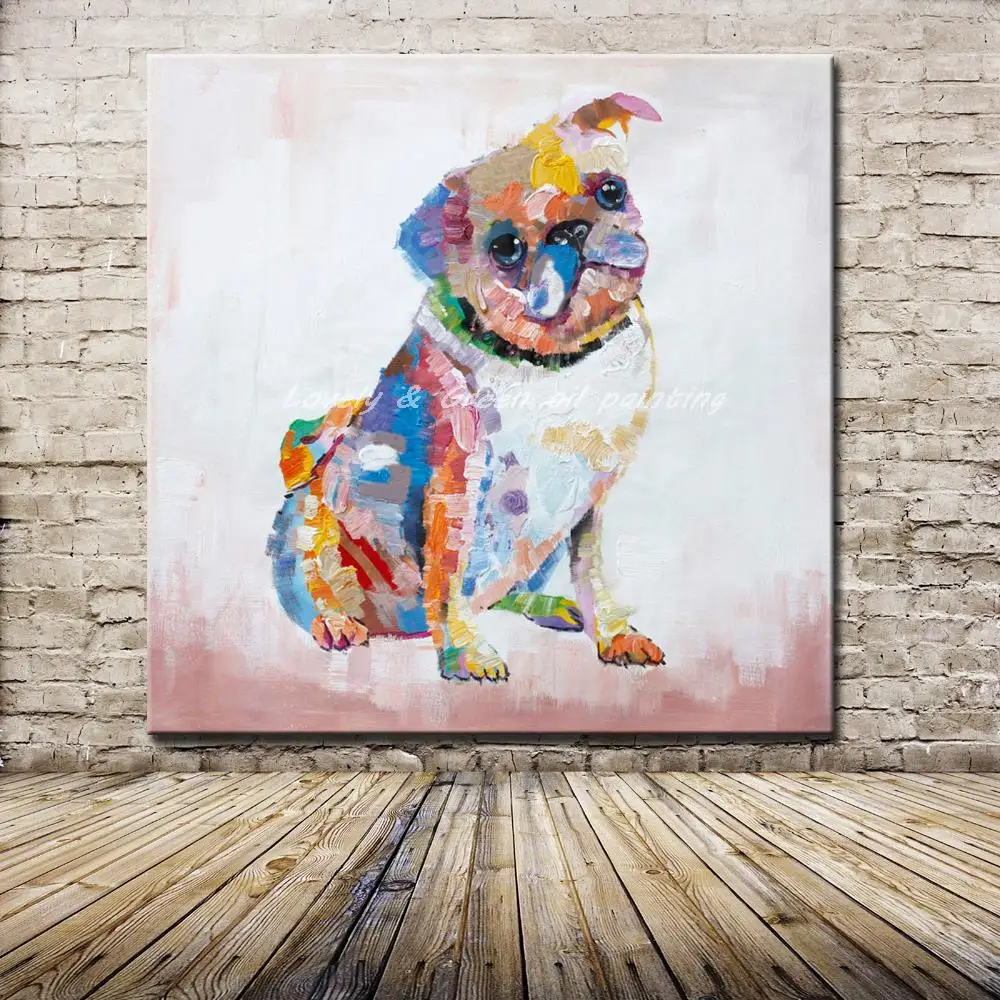 No Frame Handmade Large Modern Colorful Lovely Cute Little Animal Dog