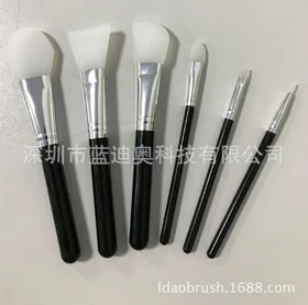 

by dhl or ems 200sets 6pcs/set Silicone Brush Professional Facial Mask Foundation Cream Eyeshadow Brush Cosmetic Brush hot