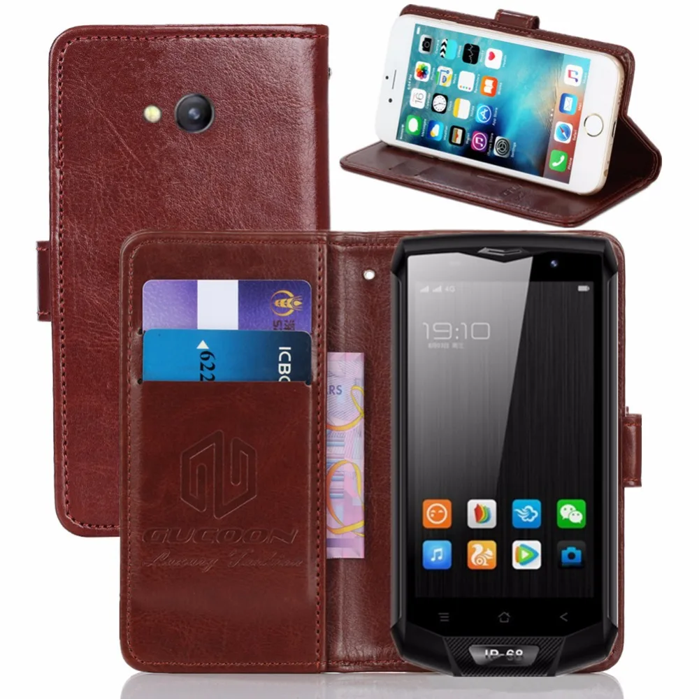 

GUCOON Vintage Wallet Case for Blackview BV8000 Pro 5.0inch PU Leather Retro Flip Cover Magnetic Fashion Cases Kickstand Strap