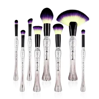

8 pcs Make Up Brushes Set Pro Eye Shadow Loose Powder Fan Cosmetic Brushes Kit Soft Synthetic Hair Easy To Wear New Makeup Tools