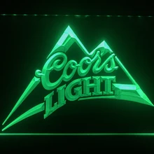 004-светлое пиво coors бар логотип светодиодный неоновый свет знак