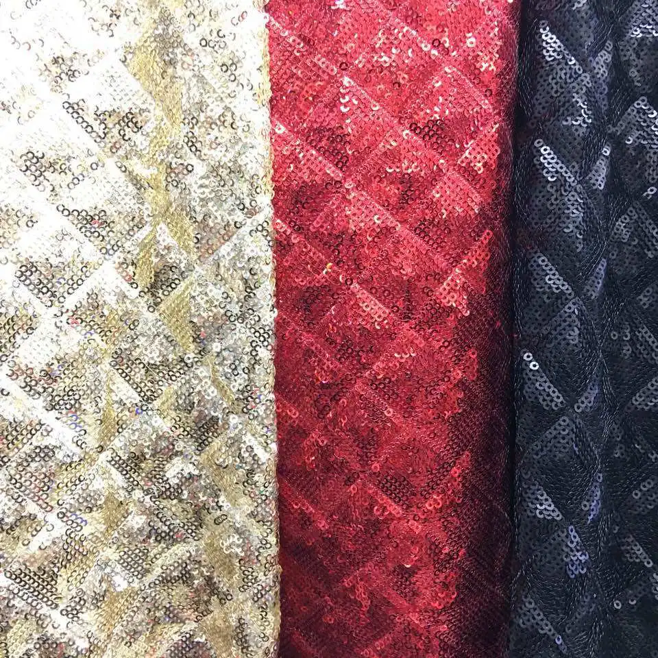 

LASUI New 1 y Diamond sequin embroidery lace fabric brilliant diy for Latin Dance/evening Dress fabric W0053