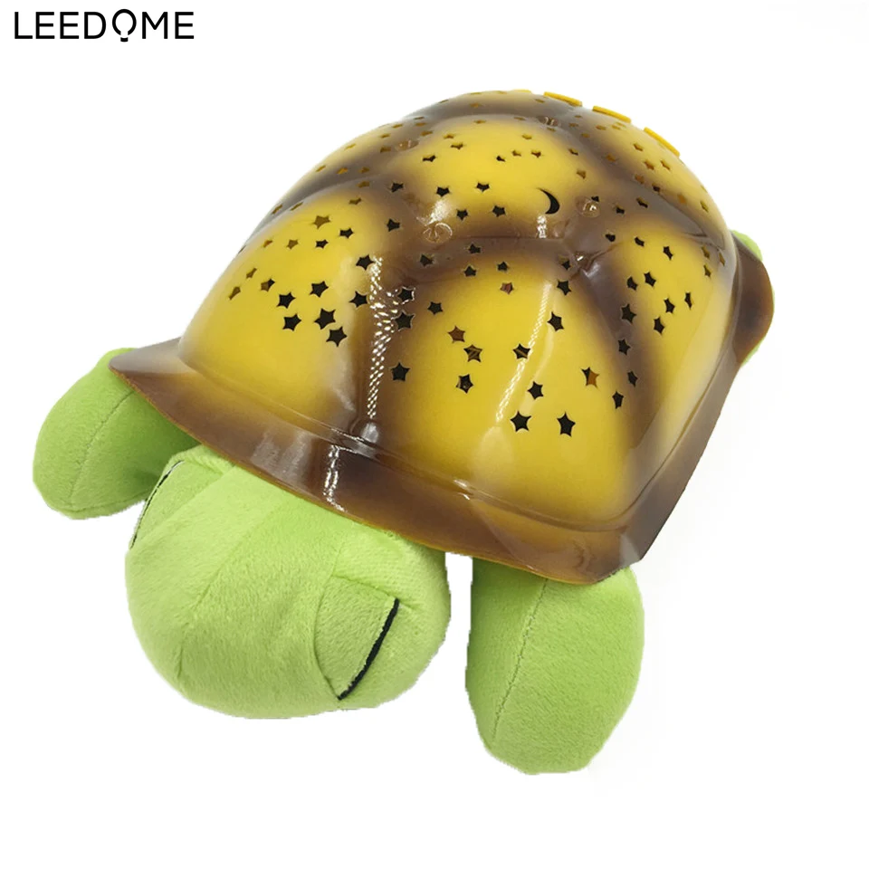 

Cute Design Turtle Led Night Light Stars Projector Baby Toy Lamp With Music Turtle Lighting Lamp for Christmas Home Decoration