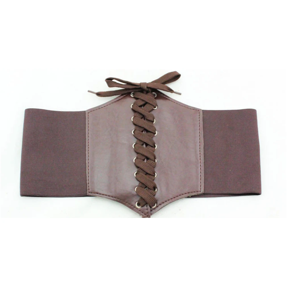 

Sexy Women Waist Trainer Underbust Corset Elastic Wide Band Elastic Tied Waspie Corset Waist Belt