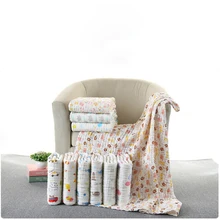 Высококачественное супер мягкое дышащее муслиновое хлопковое детское одеяло для новорожденных; плотное банное полотенце с рисунком; детское изделие