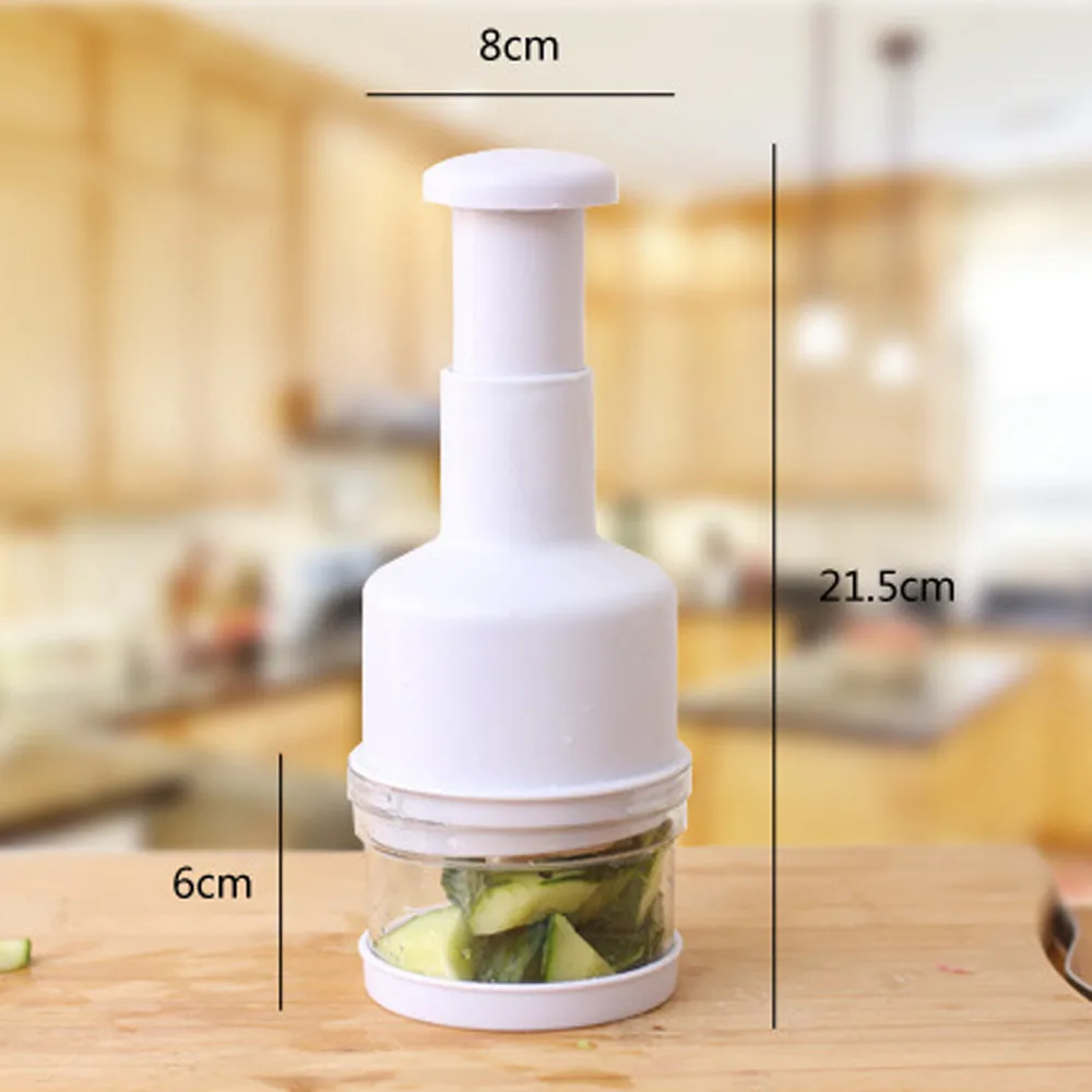 White Kitchen Vegetable Garlic Onion Pressing Chopper Dicer Peeler