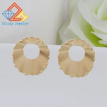 Gold Color Big Geometric Stud Earrings for Women Statement Earrings Large Earrings Vintage Jewelry party gift
