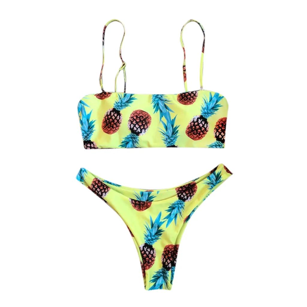 

KLV Swimming Suit For Women Sexy Mini Bikini Set 2019 Print Brazilian Swimwear Beach Wear Bathing Suits Split Swimsuit Female