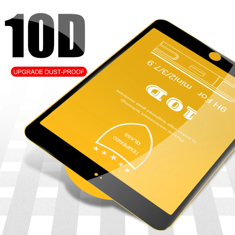 

10D tempered glass for apple ipad mini 1 2 3 7.9'' protective glass on i pad mini mini2 mini3 Tablet screen protector film cover