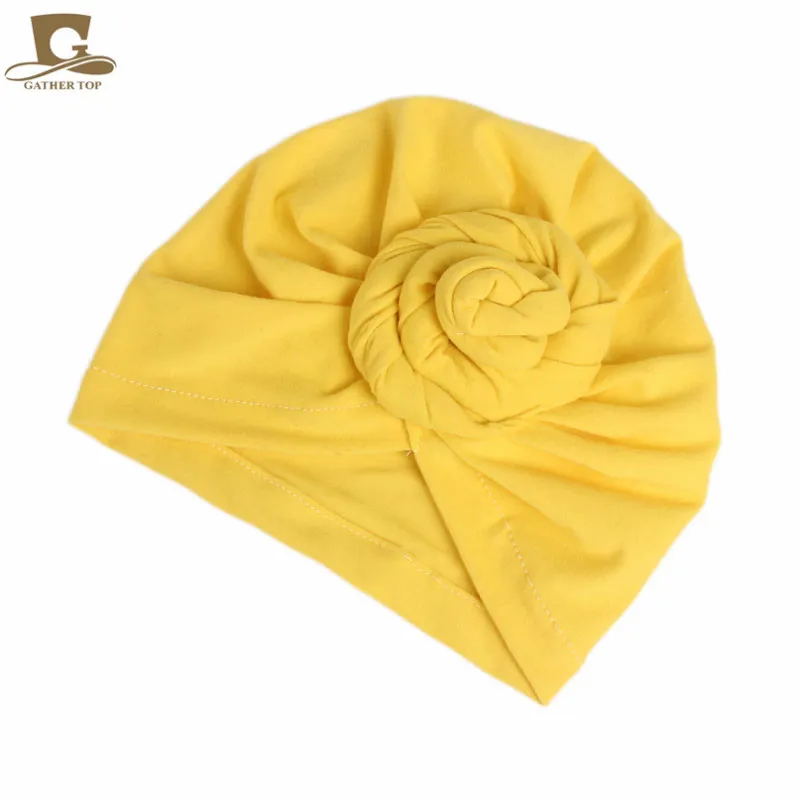 New Women cotton top knotted turban hat bonnet Hijab chemo cap headbands Female Muslim Hat Head Cover Night Cap Hair Accessories - 5