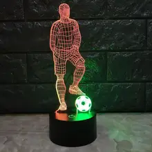Футбол Kick Off Led 3d ночные настольные лампы украшения подарок для детской комнаты огни подарок на день Святого Валентина настольная лампа