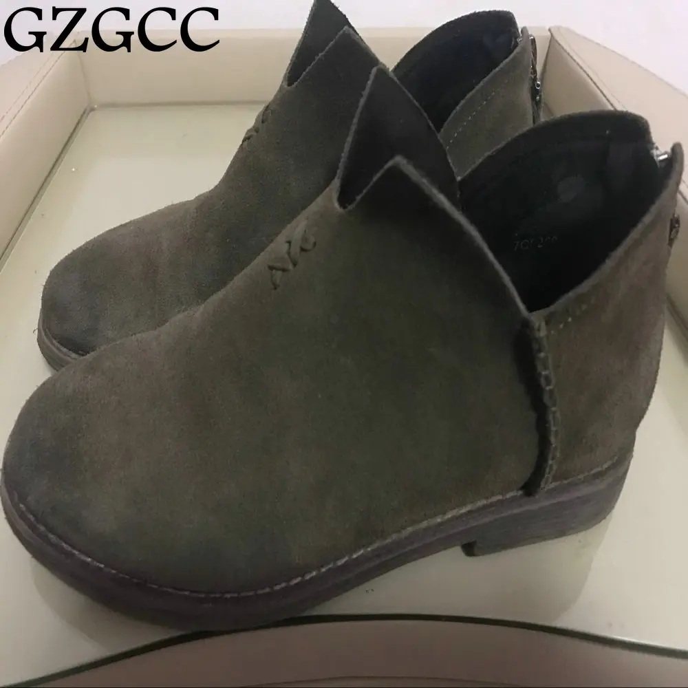 GZGCC New Fashion Soft Women Ankle Boots Spring Autumn Vintage Shoes Woman Outdoor Rain Boot Ladies High Heels Footwear