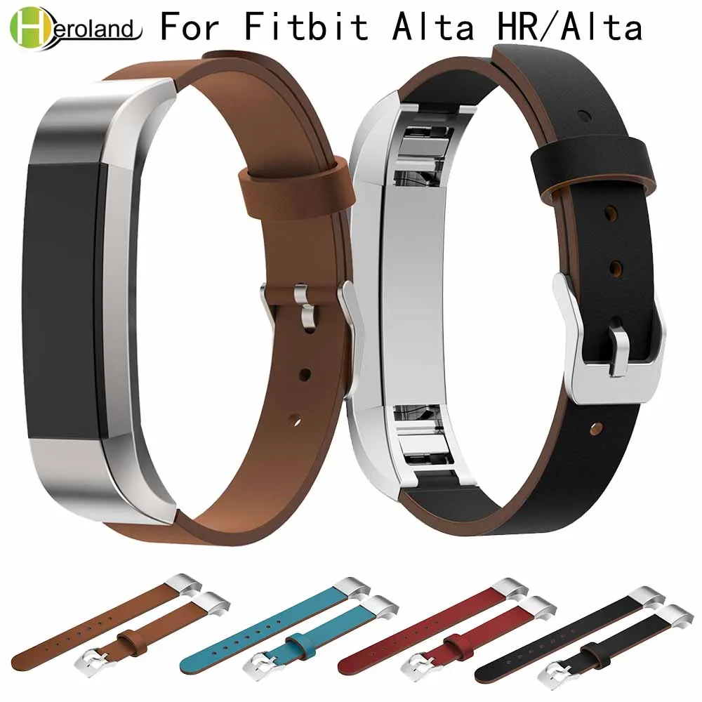 Роскошный сменный ремешок из натуральной кожи для Fitbit Alta/Alta HR, браслет на запястье, ремешок для часов, черный ремешок для часов, высокое качество