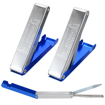 

2pcs/set Blue Welding Torch Nozzle Tip Cleaner Tool File Needle Welding Torch Tip Portable 13 in 1 Aluminum Nozzle Cleaner