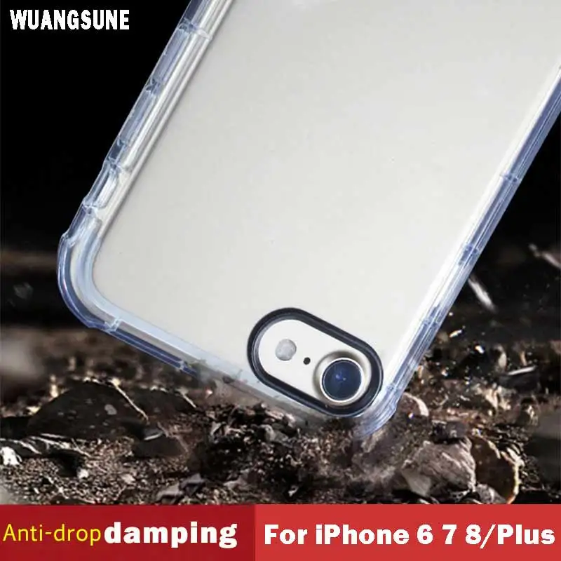 

New Transparent Silicone Soft TPU Cases for iPhone 7 7plus 6 6s plus Phone Covers For iPhone7 Transparent Slim back case