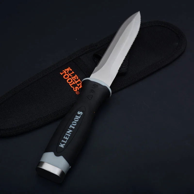 ToughKeng 5CR15MOV лезвие из нержавеющей стали нож для дайвинга PPC, резиновая ручка для выживания утилита EDC нож с фиксированным лезвием