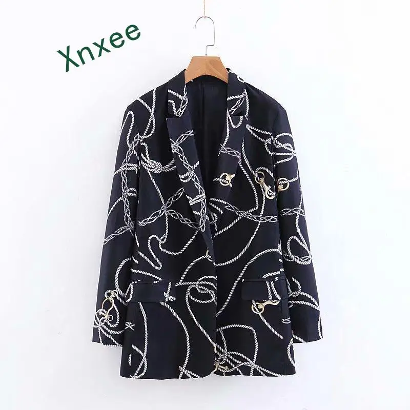 

Xnxee New arrival European and American Fashion Chain Printed Suit