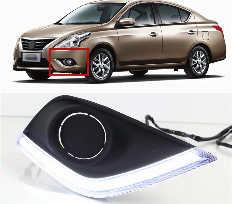 Автомобильные мигающие светодиодсветодиодный дневные ходовые огни для Nissan Almera