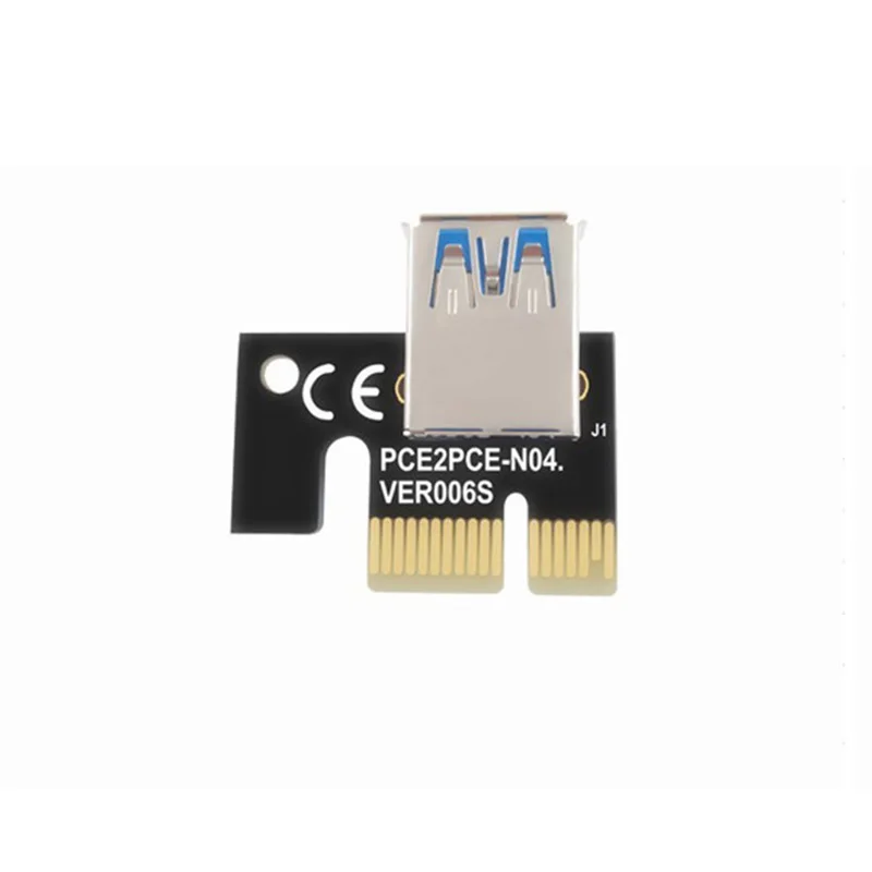 New PCI-E Riser 009 Express 1X 4x 8x 16x Extender PCI E USB Riser 009S Dual 6Pin Adapter Card SATA 15pin for BTC Mining Miner-5