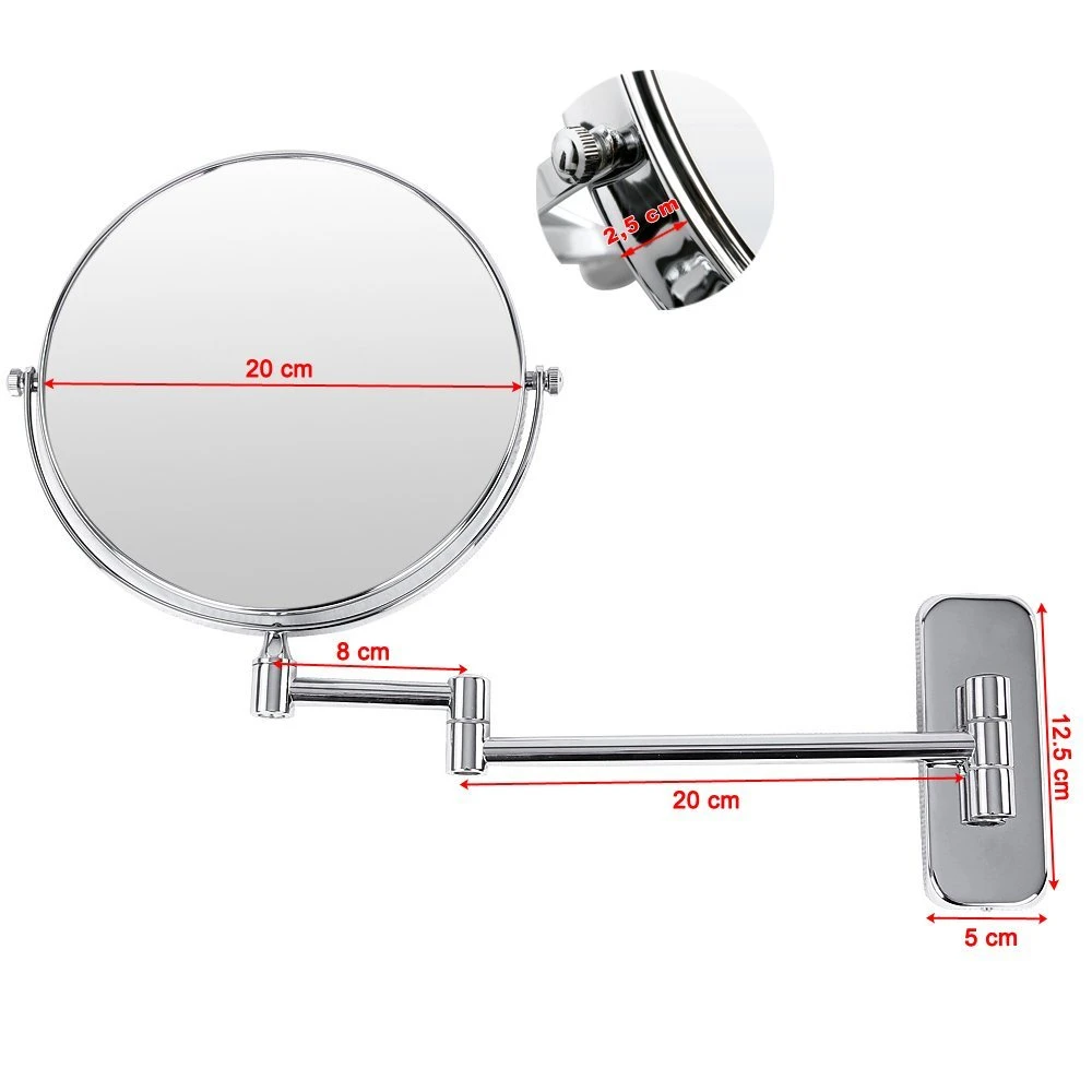 GuRun 10x увеличение настенное косметическое зеркало для ванной комнаты двухстороннее бритье зеркала для макияжа с увеличительным и нормальным