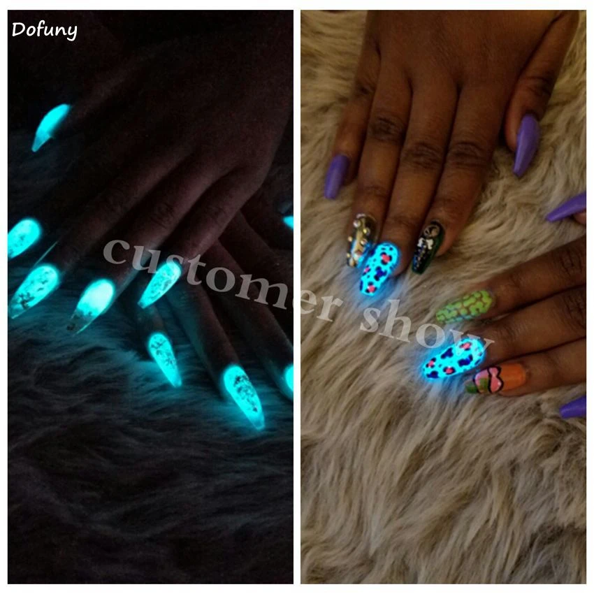 glow in the dark blue nail polish