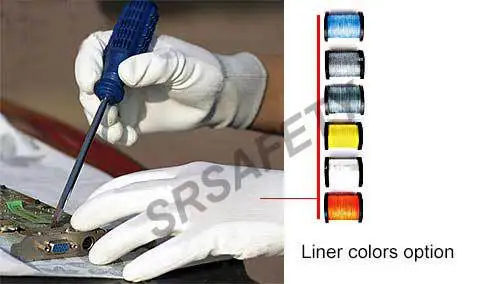 SRSAFETY 1 пара антистатические перчатки антистатические безопасные перчатки антистатические Нескользящие промышленные рабочие перчатки
