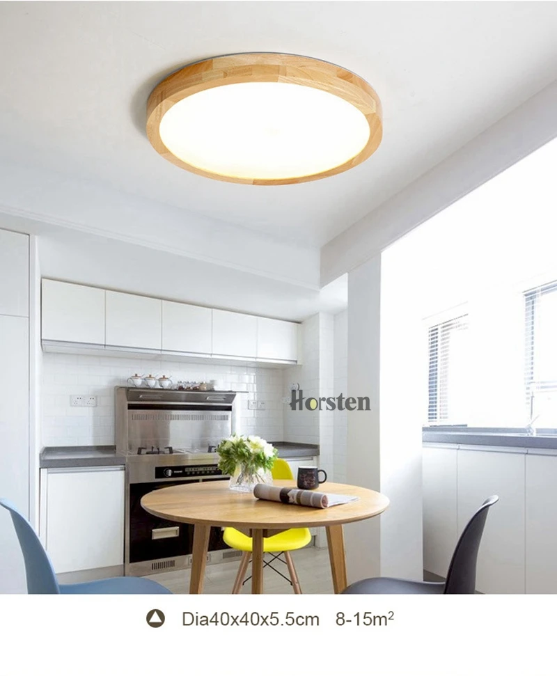 Nordic Simple Modern OAK Wood Ceiling Lamp Ultra thin Japanese LED Ceiling Lights For Bedroom Living Room Kitchen Study Balcony (12)
