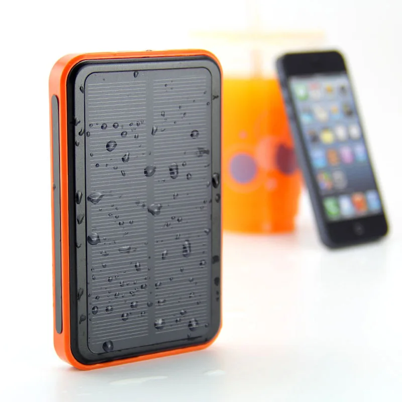 Quick Charge 10000mah Travel Waterproof solar power bank Dual usb bateria externa Portable Sun phone charger powerbank for phone