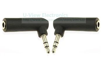 

NCHTEK Right Angled 90 Degree 3.5MM Audio Stereo Male to Female Extension Adapter/Free DHL Shipping/300PCS