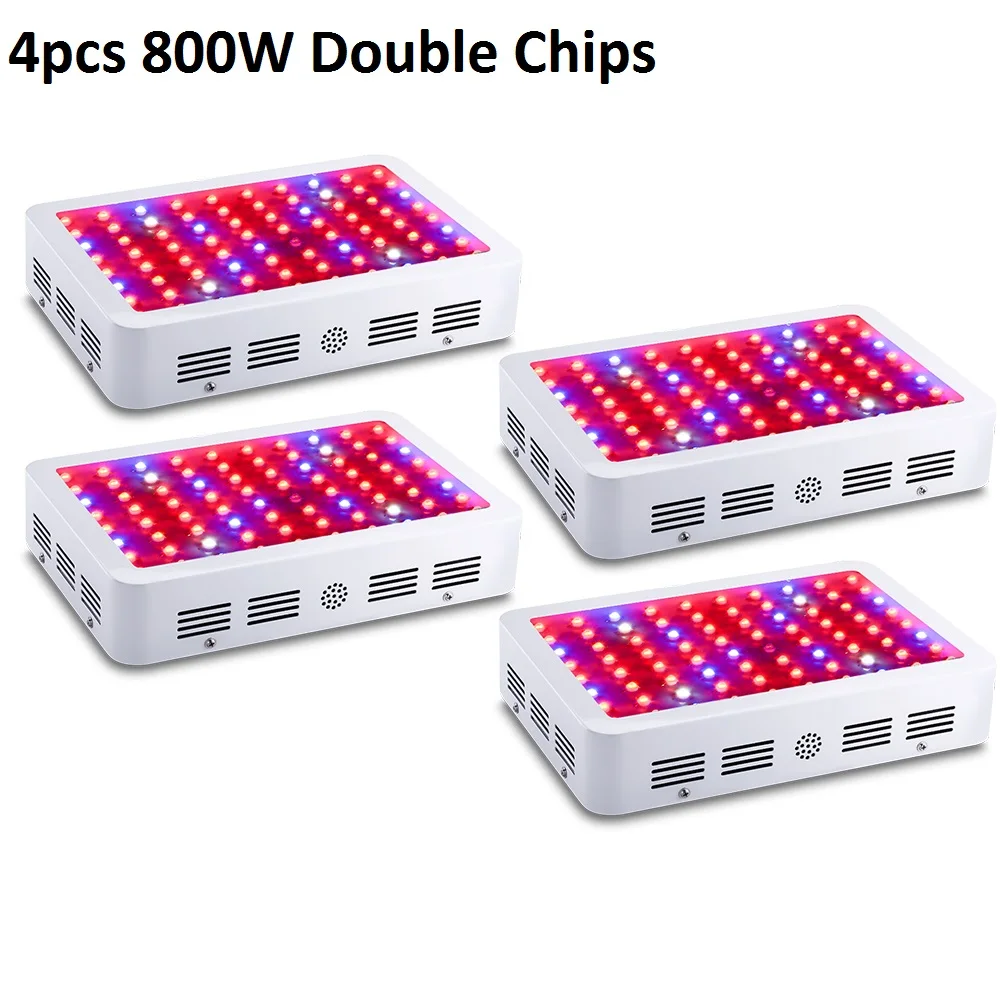 

4pcs BOSSLED 800W LED Grow Light double chips Full Spectrum LED Grow Light Plants Growing and Flowering LED Grow light Panel