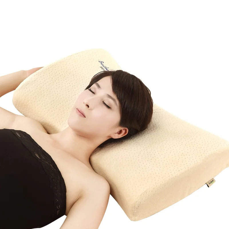 

Shaped Memory Foam Neck Pillow Orthopedic Bedding Pillow Bamboo Fiber Cervical Pillows Comfort Sleeping Pillow