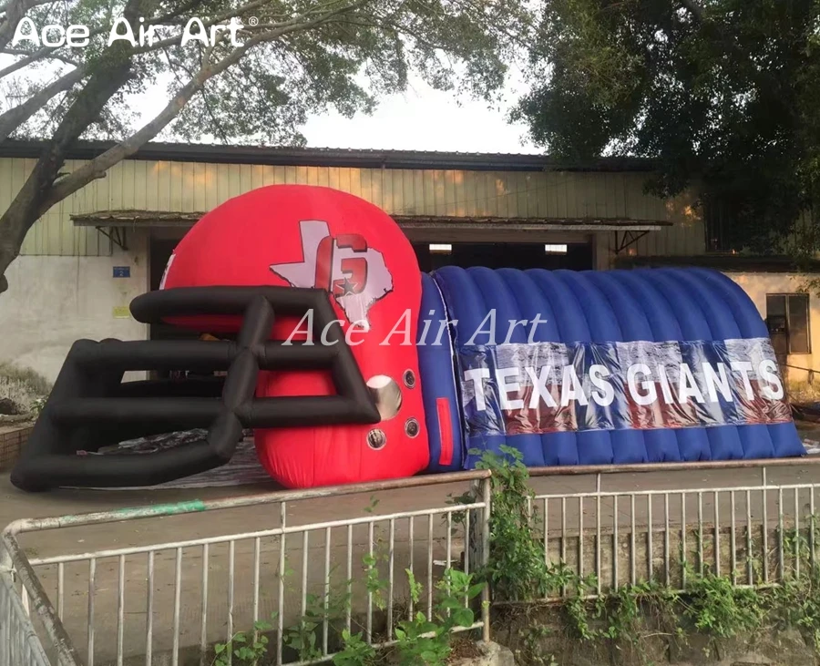  Customized Inflatable Helmet tunnel tentgo through entrance tunnel way for NFL sport game event