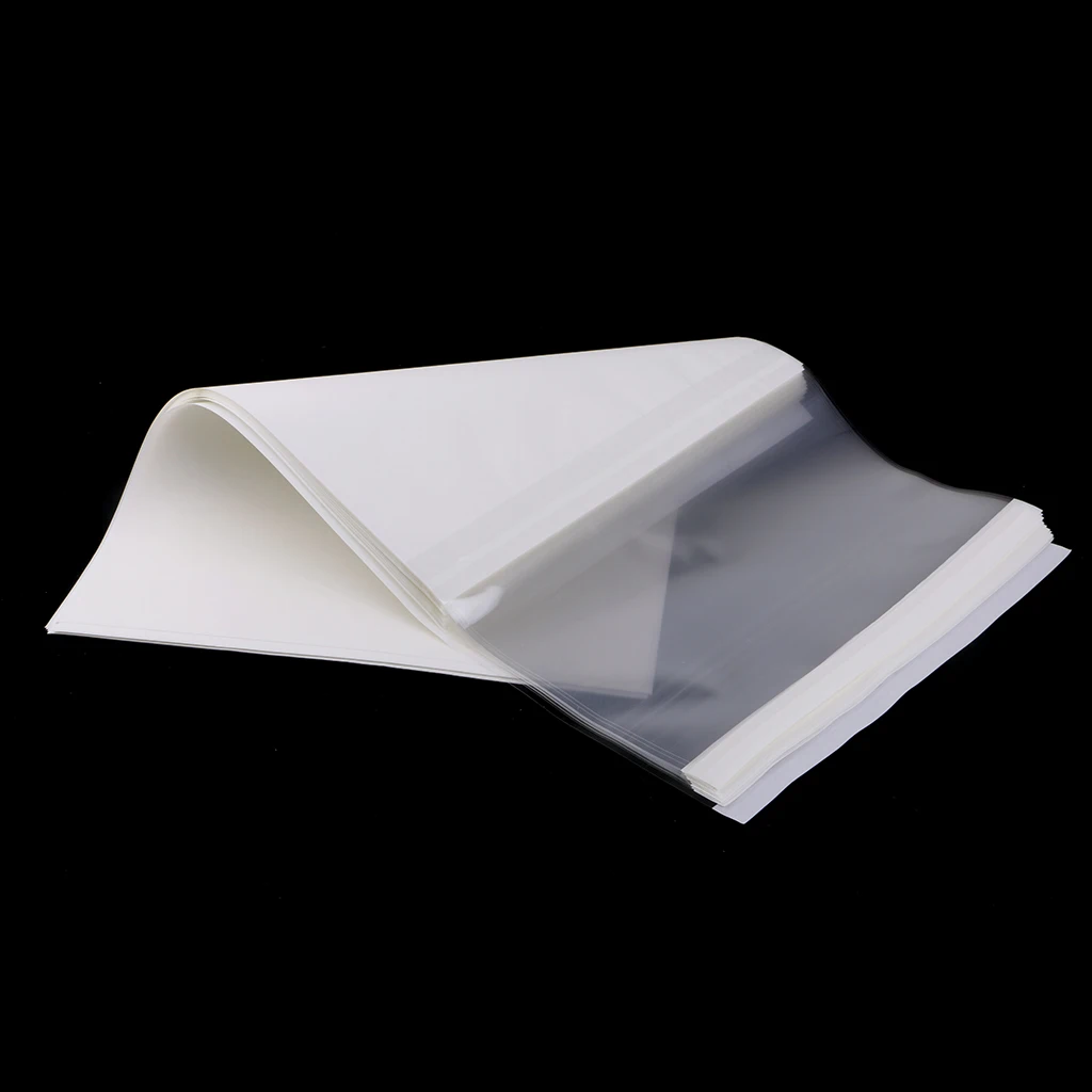 20pcs 58x30cm Rose Single Flower Bag Bouquet Wrapping Paper Plastic Paper Bags Boxes Cases For Flowers Gifts Packaging