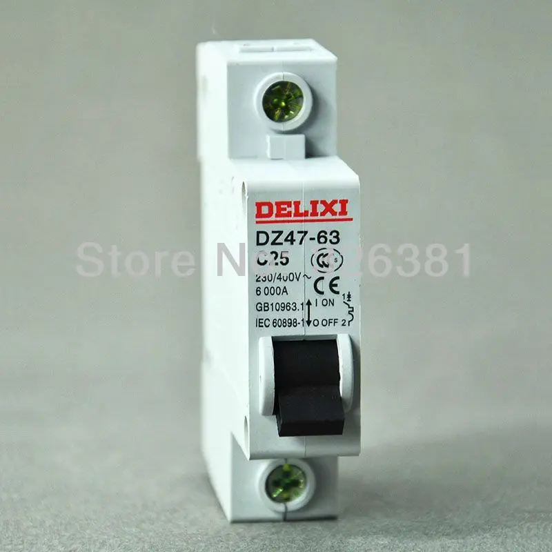 

DZ47-63 C25 1P 16A AC230/400V Household mini Circuit Breaker air switch Made in China of the breaker DELIXI