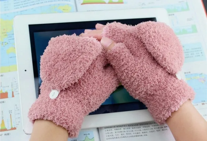 Осень и зима шерстяные овечьи перчатки женские перчатки толстые компьютерные зимние перчатки