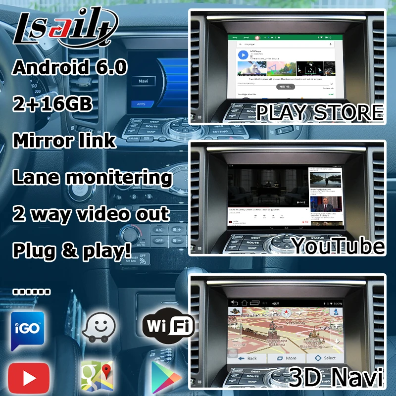 Lsailt Android gps навигационная система коробка для Infiniti QX70/FX37 FX 2012- с G QX50 QX60 Q70 QX80 и т. д. youtube waze yandex