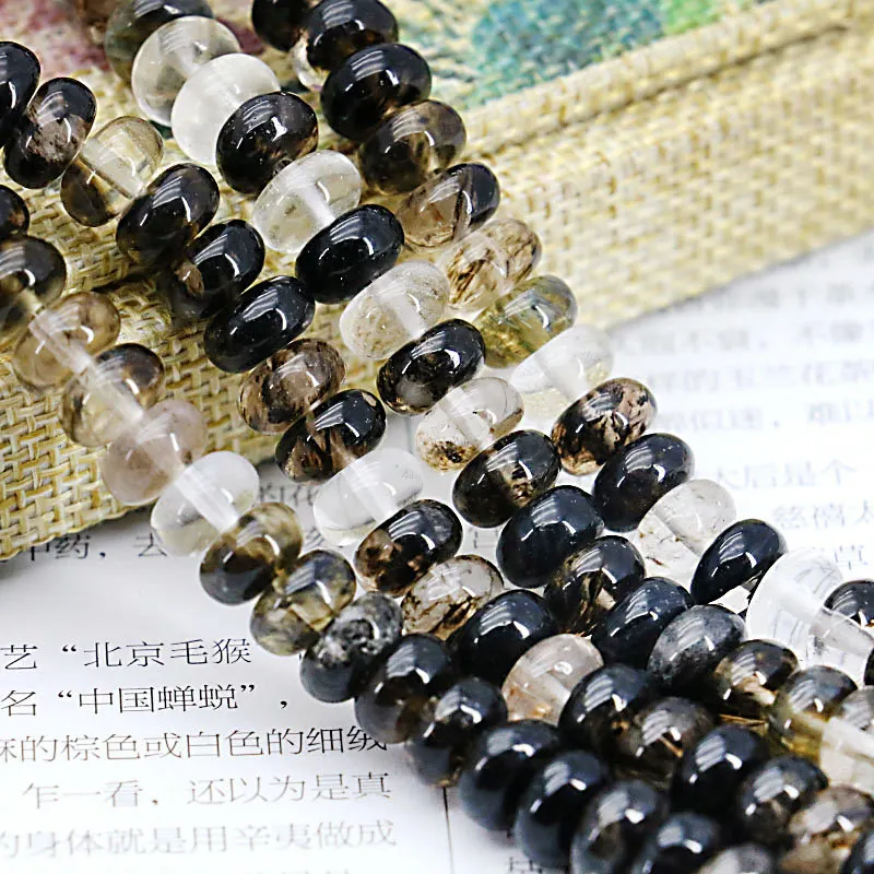 

Multicolor Black Watermelon Tourmaline Abacus Diy Beads Accessories Crafts Loose Beads Stones Balls Gifts Jewelry Making 5x8mm