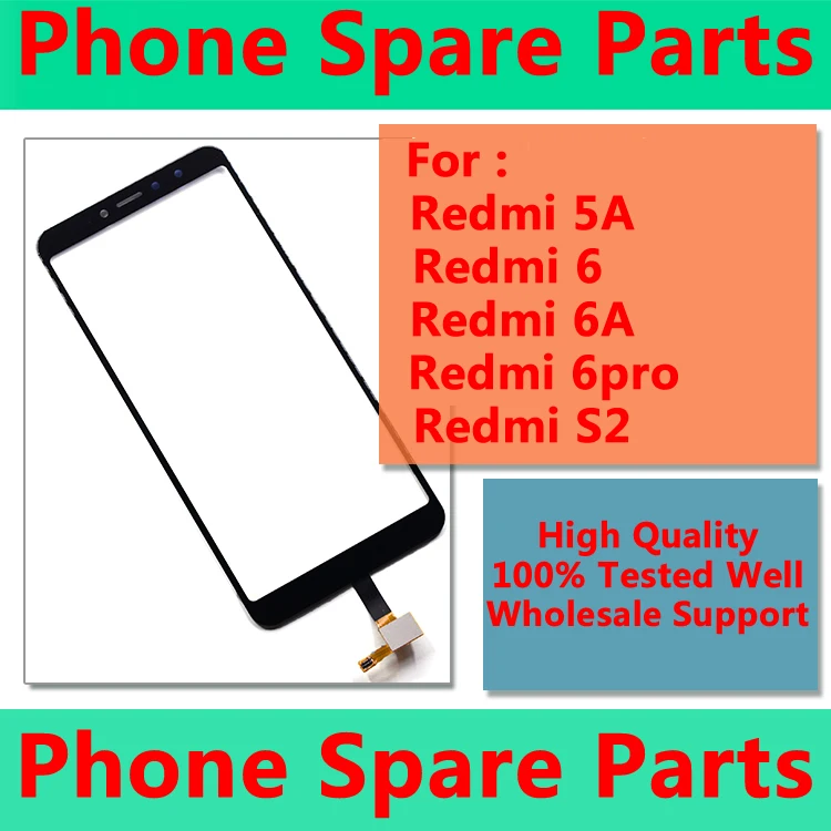 

Kwainee High Quality for Xiaomi Redmi 5A 6 6A 6pro S2 touch Screen panel outer glass Digitizer with Original IC replacement