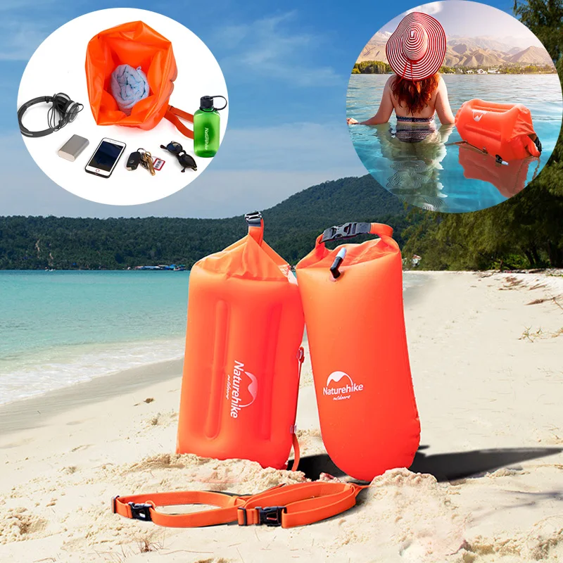 

Inflatable Snorkeling swimming flotation bag life buoy pool floaties dry waterproof bag Nylon lightweight drifting
