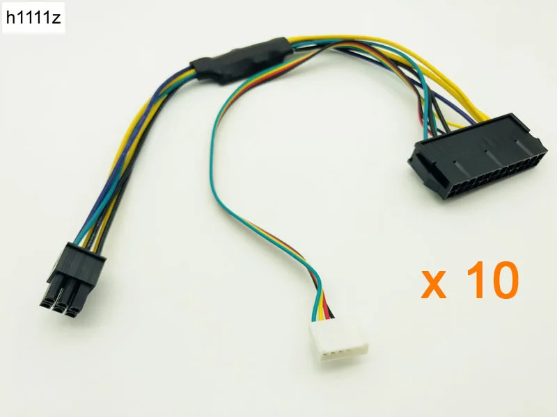 10 шт. ATX главный от 24pin до 6pin PCIE PSU кабель адаптера питания 18AWG блок для HP Z220 Z230 SFF