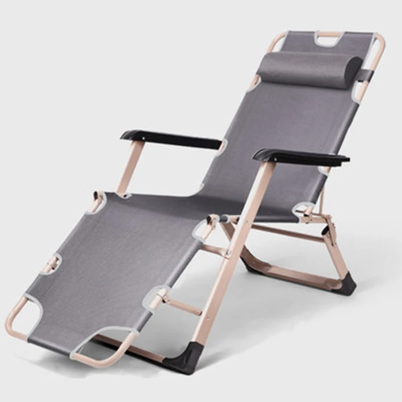 Раскладная кровать для дома и офиса стул для рыбалки металлические современные пляжные стулья сиесты кровать простой Сиеста диван кресло для офиса, для сиесты кровать 180 °