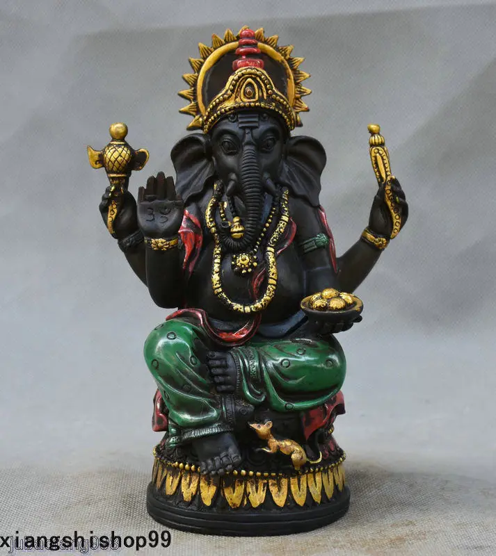 christmas 7 old tibet glaze painting ganapati ganesh lord ganesha elephant buddha statue halloween - Halloween Statues christmas 7 old tibet glaze painting ganapati ganesh lord ganesha elephant buddha statue halloween - Halloween Statues